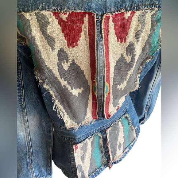 PERISCOPE AUTHENTIC PS-3983 Embroidered Patch Denim Jacket Front/Back Medium - Picture 9 of 17